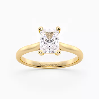 Radiant Ettore Diamond Ring in 9K Yellow Gold