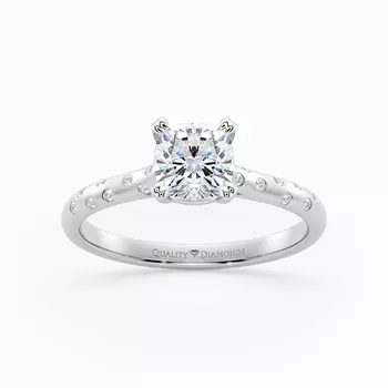 Diamond Set Cushion Ettore Diamond Ring in Platinum 950