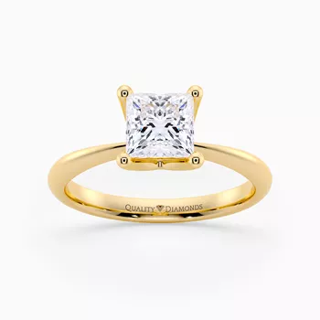 Princess Amorette Diamond Ring in 9K Yellow Gold