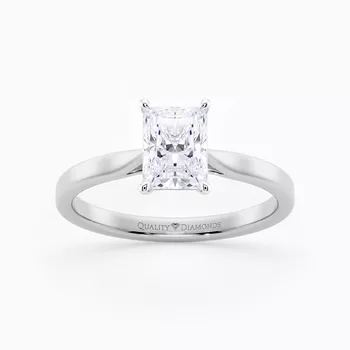 Radiant Clara Diamond Ring in Platinum 950