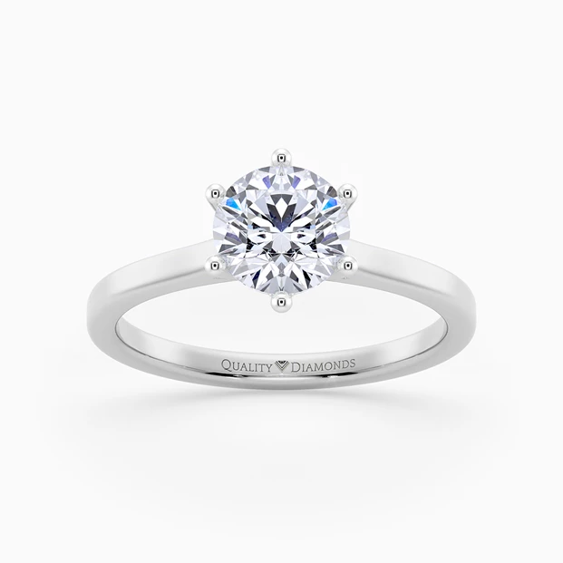 Round Brilliant Felicita Diamond Ring in Palladium