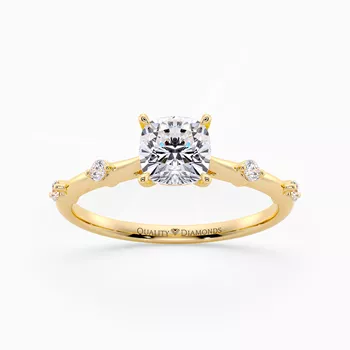 Diamond Set Cushion Carys Diamond Ring in 9K Yellow Gold