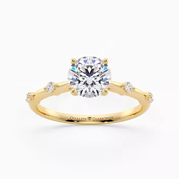 Diamond Set Round Brilliant Carys Diamond Ring in 18K Yellow Gold