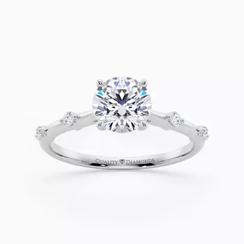 Diamond Set Round Brilliant Carys Diamond Ring in Platinum