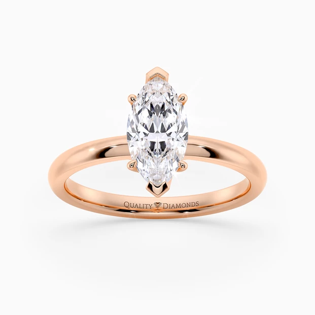 Marquise Abbraccio Diamond Ring in 18K Rose Gold