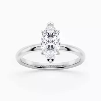 Marquise Abbraccio Diamond Ring in Platinum