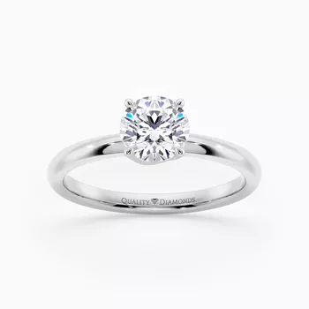 Round Brilliant Abbraccio Diamond Ring in Platinum
