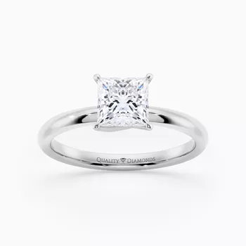 Princess Abbraccio Diamond Ring in Platinum