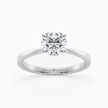 Round Brilliant Amabelle Diamond Ring in 18K White Gold