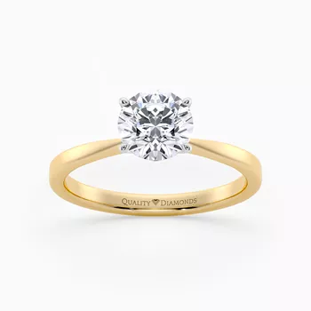 Round Brilliant Amabelle Diamond Ring in 18K Yellow Gold