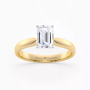 Emerald Amia Diamond Ring in 9K Yellow