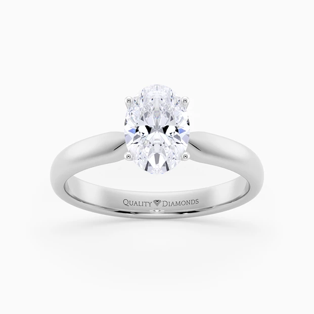 Oval Amia Diamond Ring in Platinum 950