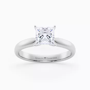 Princess Amia Diamond Ring in Platinum