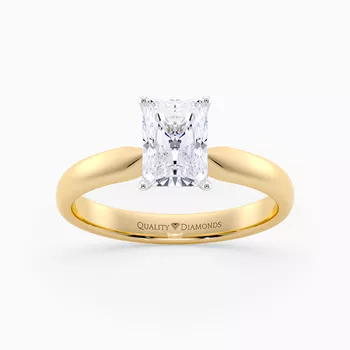 Radiant Amia Diamond Ring in 9K Yellow