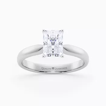 Radiant Amia Diamond Ring in Platinum 950