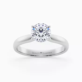 Round Brilliant Amia Diamond Ring in Platinum