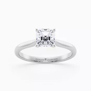 Asscher Beau Diamond Ring in Platinum