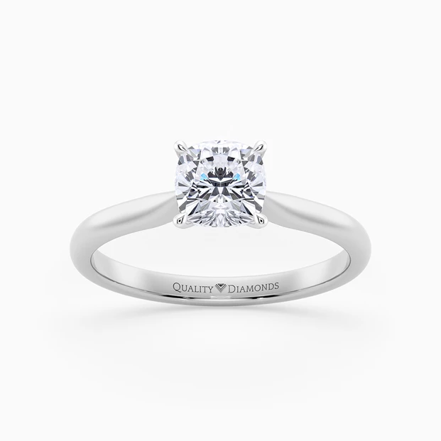 Cushion Beau Diamond Ring in Platinum