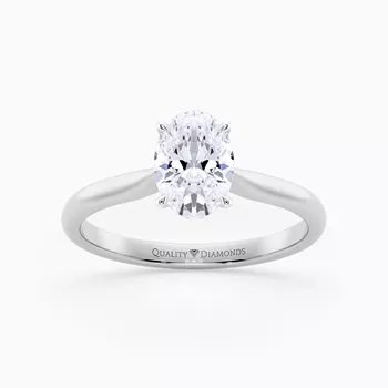 Oval Beau Diamond Ring in Platinum