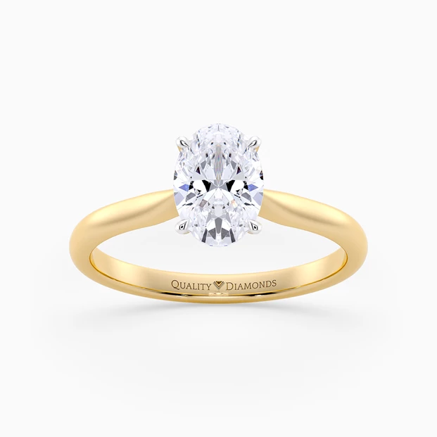 Oval Beau Diamond Ring in 18K Yellow Gold