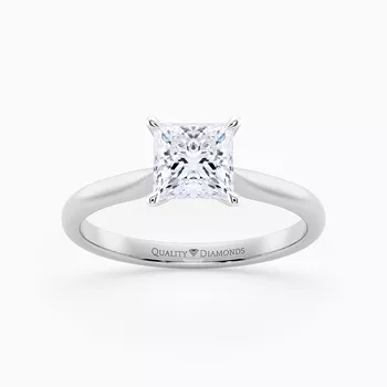 Princess Beau Diamond Ring in Platinum
