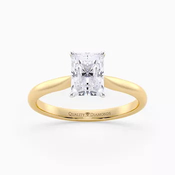Radiant Beau Diamond Ring in 9K Yellow Gold