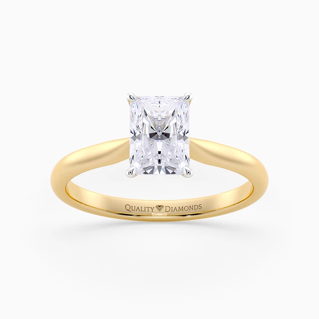 Radiant Beau Diamond Ring in 18K Yellow Gold