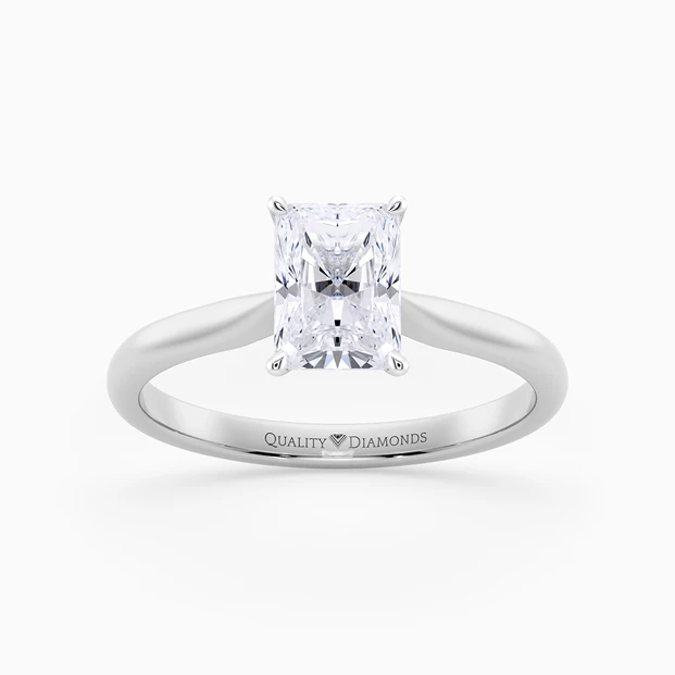 Radiant Beau Diamond Ring in Platinum