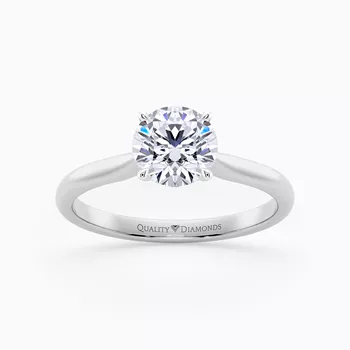Round Brilliant Beau Diamond Ring in Platinum