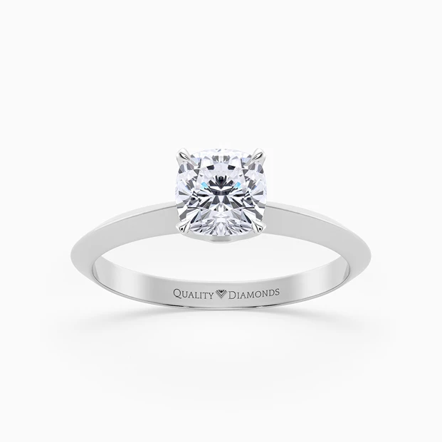 Cushion Carella Diamond Ring in Platinum