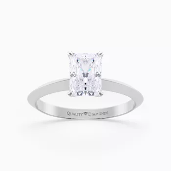 Radiant Carella Diamond Ring in Platinum