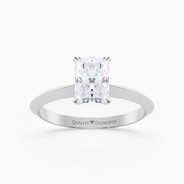 Radiant Carella Diamond Ring in Platinum