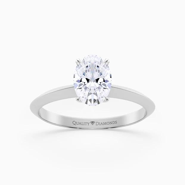 Oval Carella Diamond Ring in Palladium