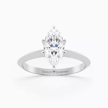 Marquise Carella Diamond Ring in Platinum