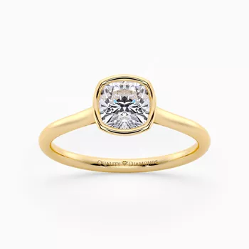 Cushion Carina Diamond Ring in 9K Yellow Gold