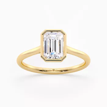 Emerald Carina Diamond Ring in 9K Yellow Gold