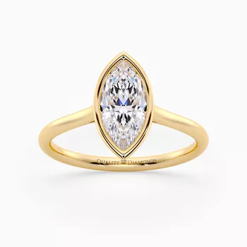 Marquise Carina Diamond Ring in 9K Yellow Gold