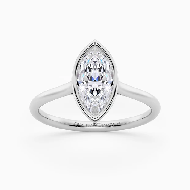 Marquise Carina Diamond Ring in Platinum 950