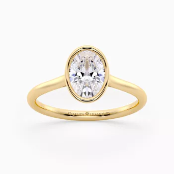 Oval Carina Diamond Ring in 9K Yellow Gold
