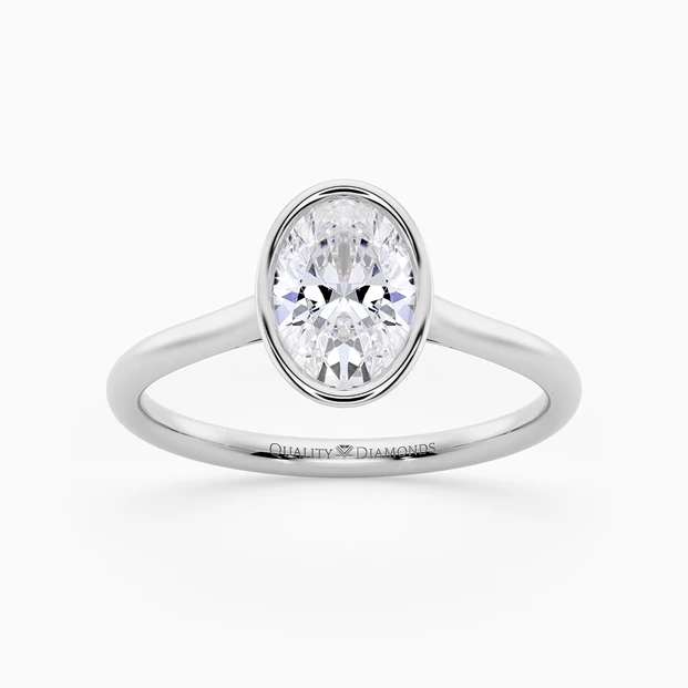 Oval Carina Diamond Ring in Palladium 950
