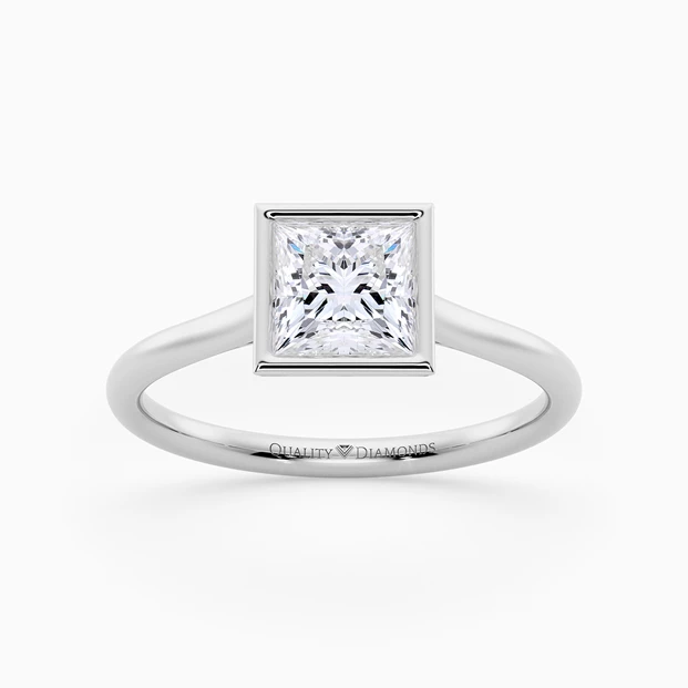 Princess Carina Diamond Ring in Platinum 950