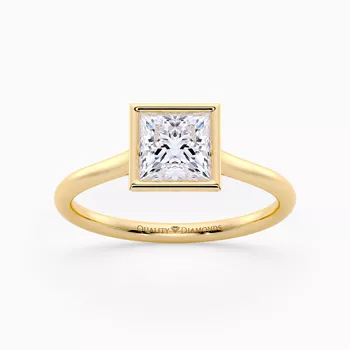 Princess Carina Diamond Ring in 9K Yellow Gold