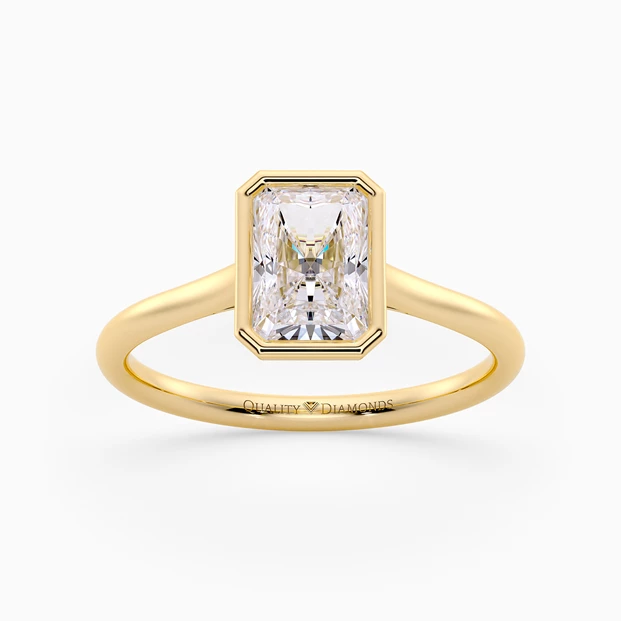 Radiant Carina Diamond Ring in 18K Yellow Gold