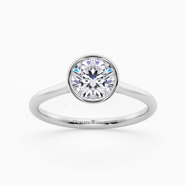 Round Brilliant Carina Diamond Ring in Platinum 950