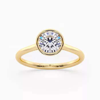 Round Brilliant Carina Diamond Ring in 18K Yellow Gold