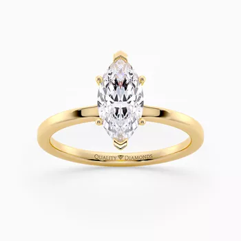 Marquise Lita Diamond Ring in 9K Yellow Gold