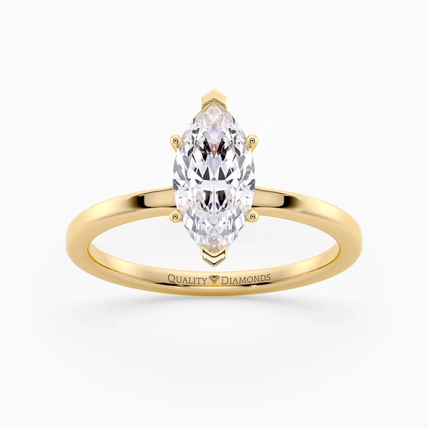 Marquise Lita Diamond Ring in 18K Yellow Gold