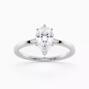 Pear Lita Diamond Ring in Platinum 950