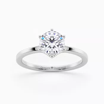 Round Brilliant Lita Diamond Ring in Platinum