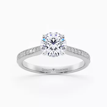 Diamond Set Round Brilliant Beau Diamond Ring in Platinum